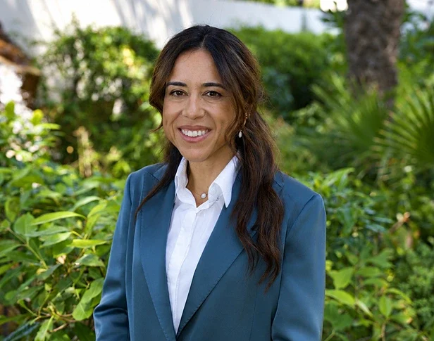 Professional Garden Portrait in Teal Suit